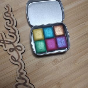Caja vacia capacidad 6 acuarelas
