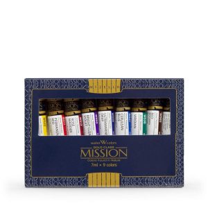 SET ACUARELA 9 TUBOS DE 7 ML – MIJELLO ARTIST MISSION GOLD CLASS