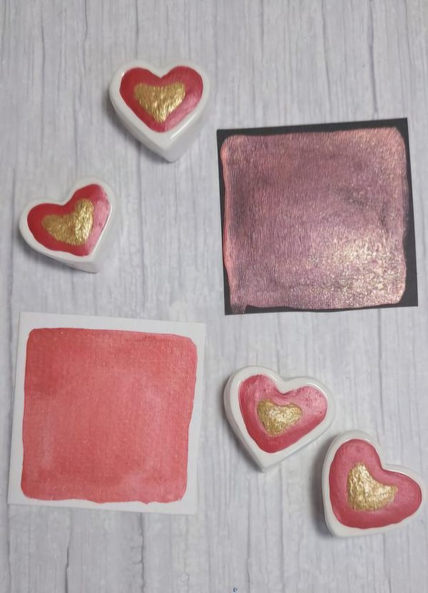 Acuarela Metalizada Frida Corazón Ceramica - Imagen 8