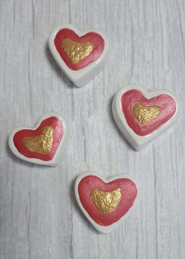 Acuarela Metalizada Frida Corazón Ceramica - Imagen 5