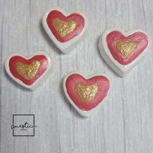Acuarela Metalizada Frida Corazón Ceramica