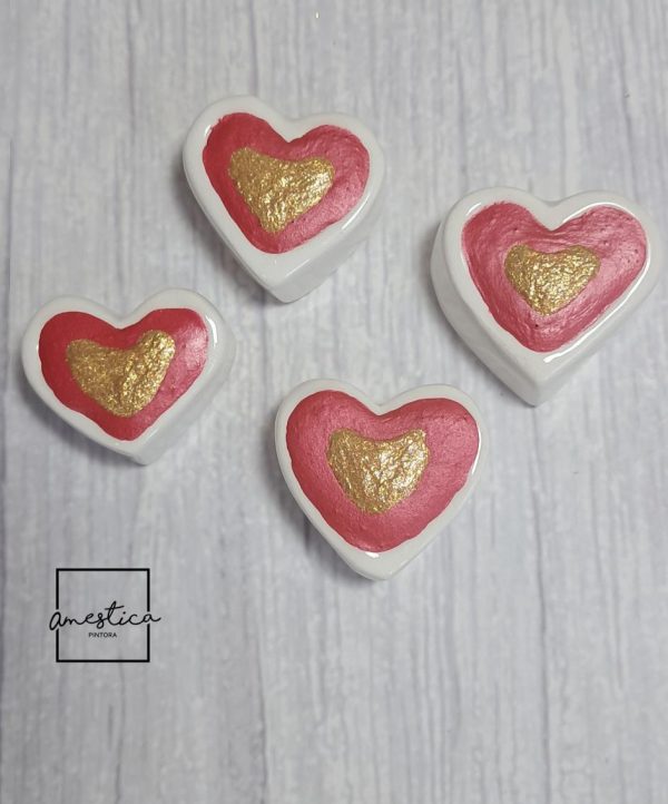 Acuarela Metalizada Frida Corazón Ceramica