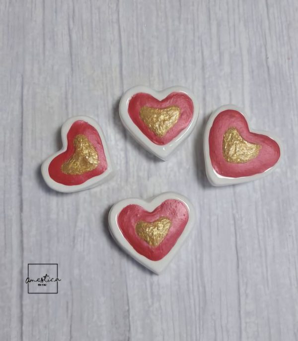 Acuarela Metalizada Frida Corazón Ceramica - Imagen 9