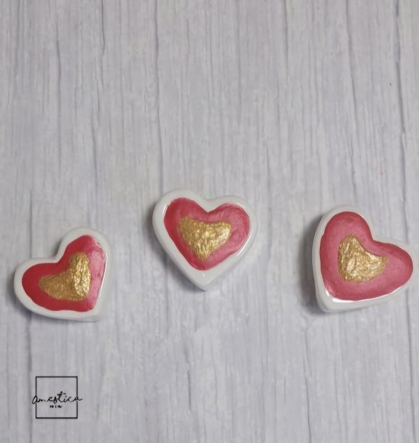 Acuarela Metalizada Frida Corazón Ceramica - Imagen 7